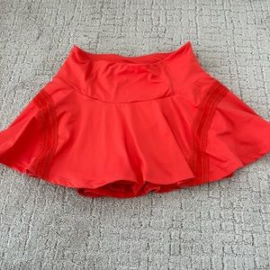 Free people movement pleats and thank you skort in orange/coral